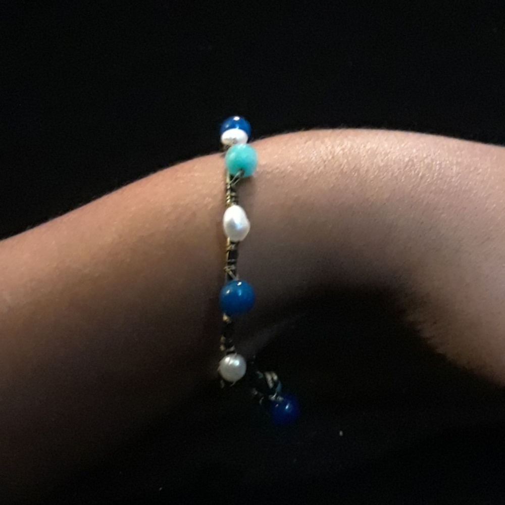 Handmade Jade & Pearl Bracelet